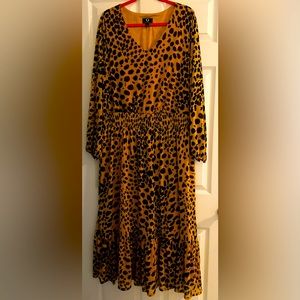 Plus size G by Giuliana leopard print maxi dress NWOT